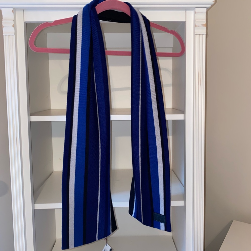 Men’s Blue and Black Coach Scarf NWT